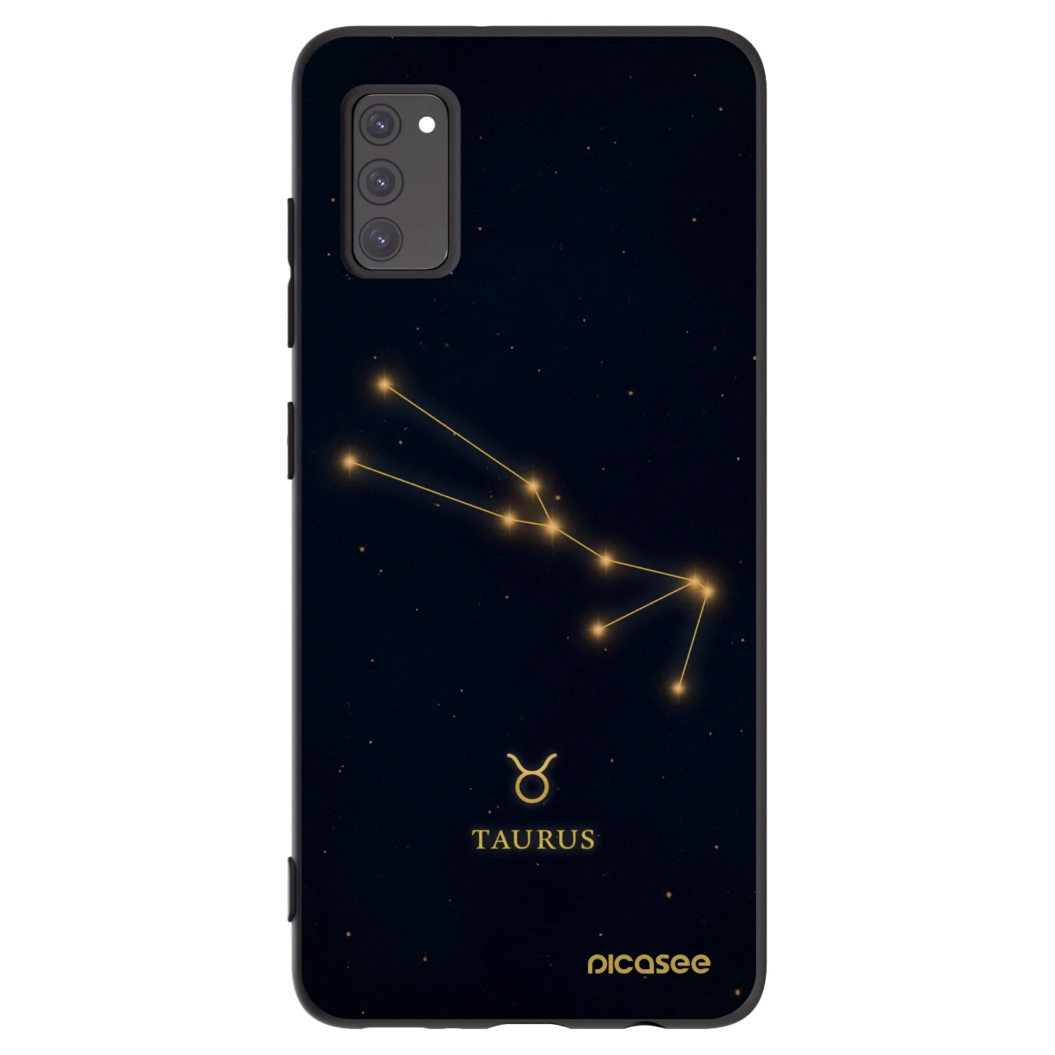 Picasee silikonowe czarne etui na Samsung Galaxy A41 A415F - TAURUS