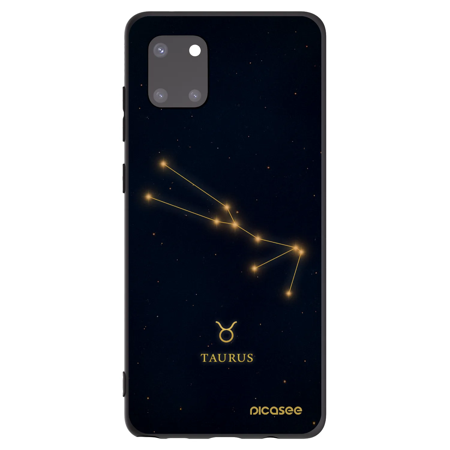Picasee silikonowe czarne etui na Samsung Galaxy Note 10 Lite N770F - TAURUS
