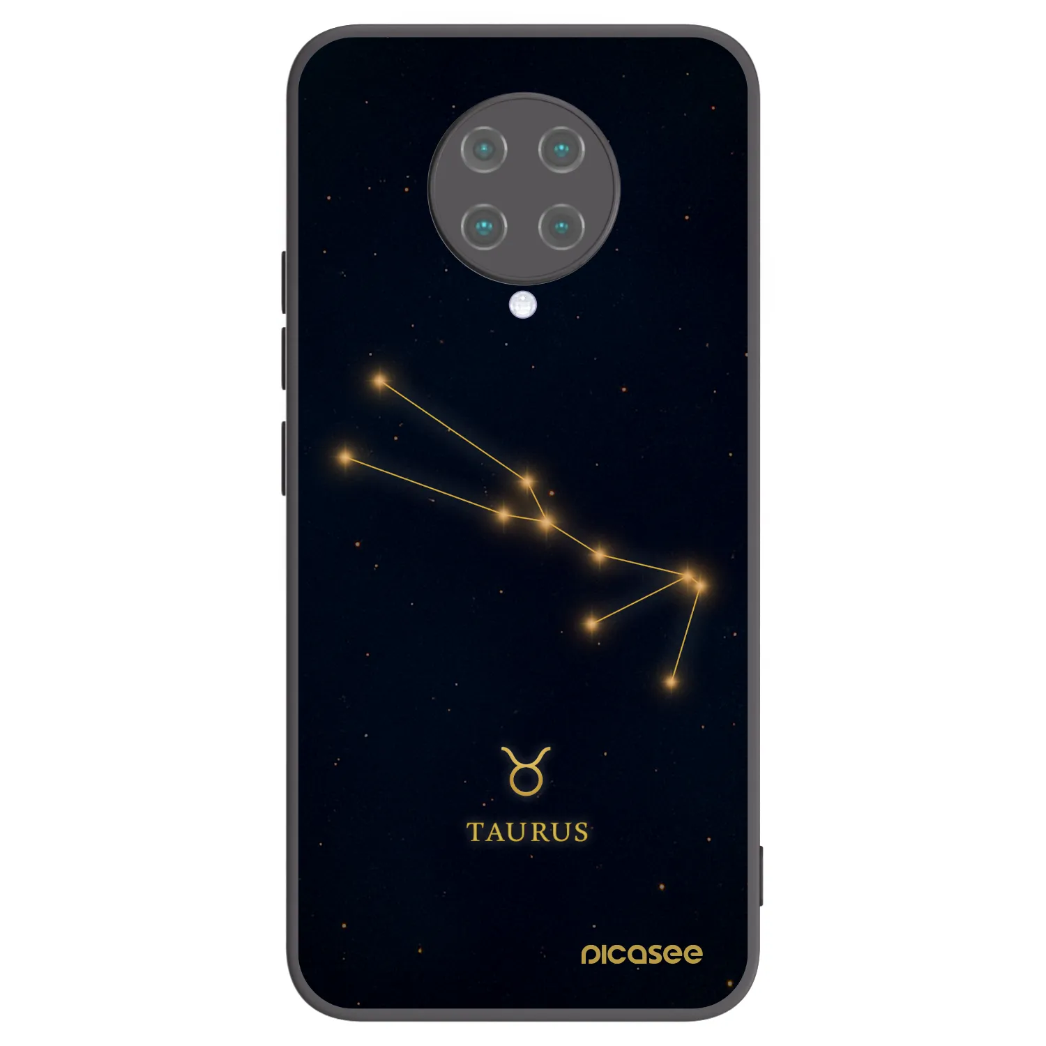 Picasee silikonowe czarne etui na Xiaomi Poco F2 Pro - TAURUS