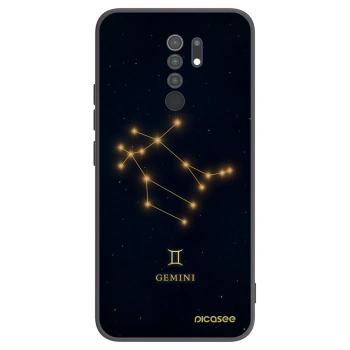 Picasee silikonowe czarne etui na Xiaomi Redmi 9 - GEMINI