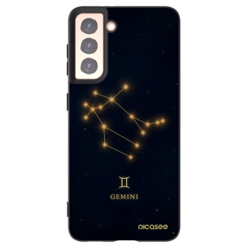 Picasee silikonowe czarne etui na Samsung Galaxy S21 5G G991B - GEMINI