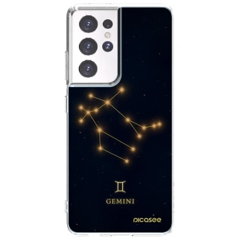 Picasee silikonowe przeźroczyste etui na Samsung Galaxy S21 Ultra 5G G998B - GEMINI