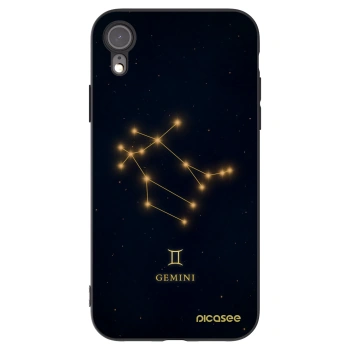 Picasee silikonowe czarne etui na Apple iPhone XR - GEMINI
