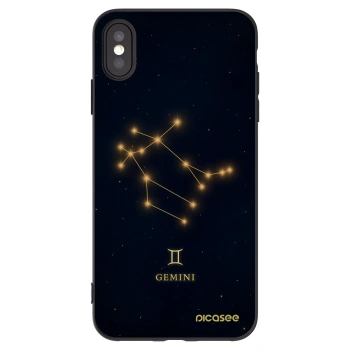 Picasee silikonowe czarne etui na Apple iPhone XS Max - GEMINI