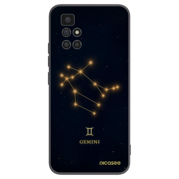 Picasee silikonowe czarne etui na Xiaomi Redmi 10 - GEMINI