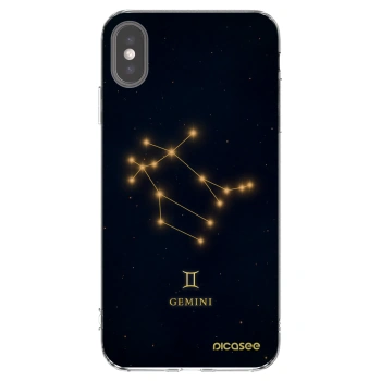Picasee silikonowe przeźroczyste etui na Apple iPhone XS Max - GEMINI
