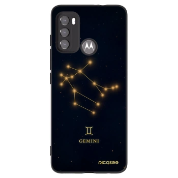 Picasee silikonowe czarne etui na Motorola Moto G60 - GEMINI