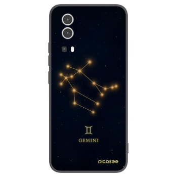 Picasee silikonowe czarne etui na Vivo Y72 5G - GEMINI