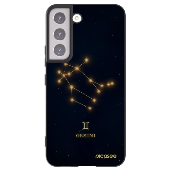 Picasee silikonowe czarne etui na Samsung Galaxy S22 5G - GEMINI