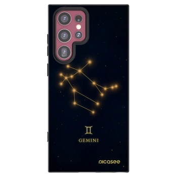 Picasee silikonowe czarne etui na Samsung Galaxy S22 Ultra 5G - GEMINI