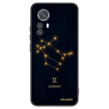 Picasee silikonowe czarne etui na Xiaomi 12 Pro - GEMINI