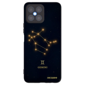 Picasee silikonowe czarne etui na Honor X8 4G - GEMINI