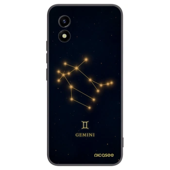 Picasee silikonowe czarne etui na Vivo Y01 - GEMINI
