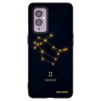 Picasee silikonowe czarne etui na OnePlus 9 - GEMINI