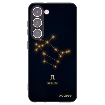 Picasee silikonowe czarne etui na Samsung Galaxy S23 5G - GEMINI