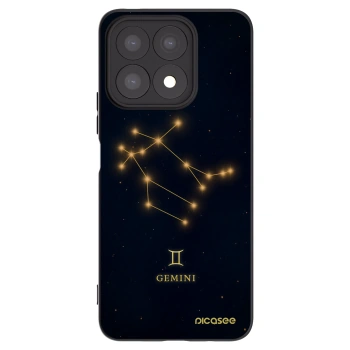 Picasee silikonowe czarne etui na Honor X8a - GEMINI