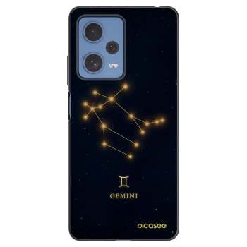 Picasee silikonowe czarne etui na Xiaomi Redmi Note 12 Pro 5G - GEMINI