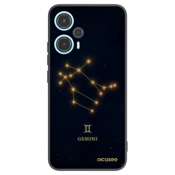 Picasee silikonowe czarne etui na Xiaomi Poco F5 - GEMINI