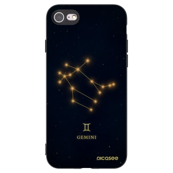 Picasee silikonowe czarne etui na Apple iPhone 7 - GEMINI