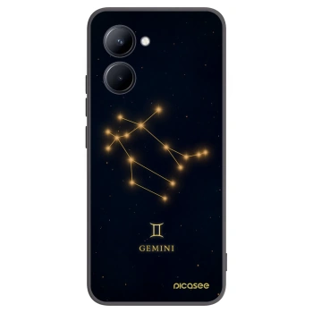 Picasee silikonowe czarne etui na Realme C33 (2023) - GEMINI