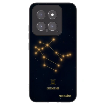 Picasee silikonowe czarne etui na Xiaomi 14 - GEMINI