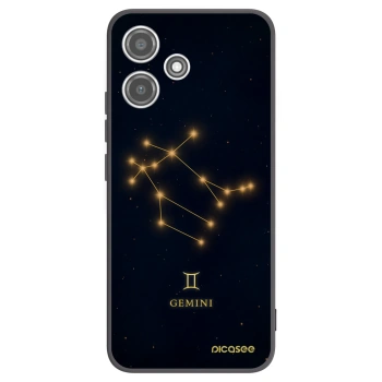 Picasee silikonowe czarne etui na Xiaomi Redmi 12 5G - GEMINI