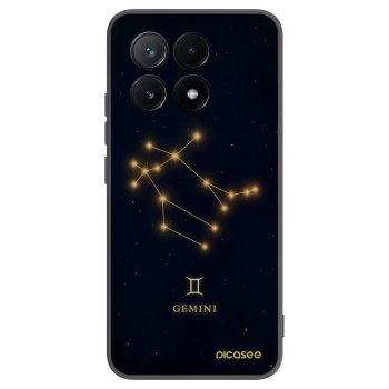 Picasee silikonowe czarne etui na Xiaomi Poco X6 Pro - GEMINI