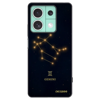 Picasee silikonowe czarne etui na Xiaomi Redmi Note 13 5G - GEMINI