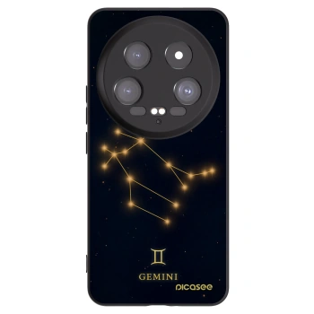 Picasee silikonowe czarne etui na Xiaomi 14 Ultra - GEMINI