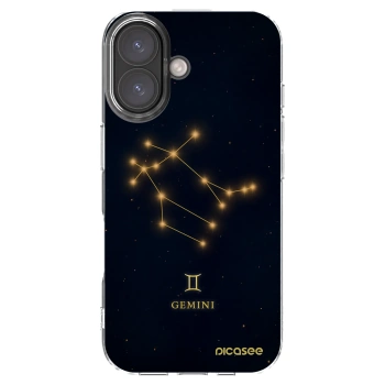 Picasee silikonowe przeźroczyste etui na Apple iPhone 16 - GEMINI