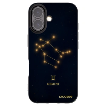 Picasee silikonowe czarne etui na Apple iPhone 16 - GEMINI