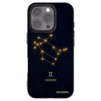 Picasee silikonowe czarne etui na Apple iPhone 16 Pro - GEMINI