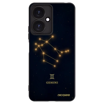 Picasee silikonowe czarne etui na Xiaomi Redmi 13C 5G - GEMINI