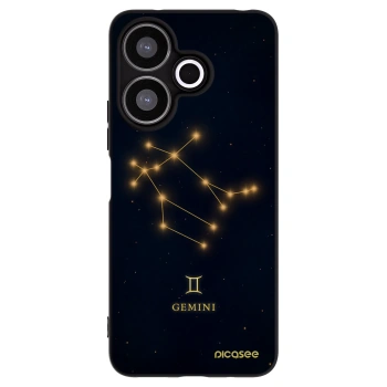 Picasee silikonowe czarne etui na Xiaomi Redmi 13 4G - GEMINI