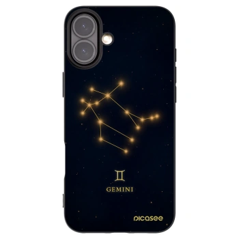 Picasee silikonowe czarne etui na Apple iPhone 16 Plus - GEMINI