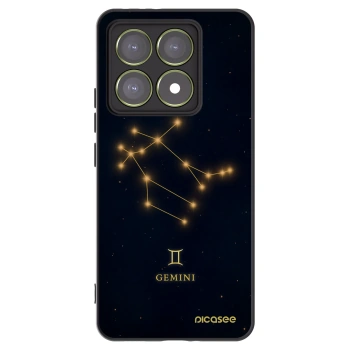 Picasee silikonowe czarne etui na Xiaomi 14T - GEMINI