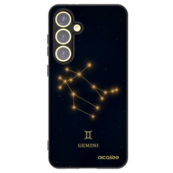 Picasee silikonowe czarne etui na Samsung Galaxy S24 FE S721B - GEMINI