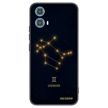 Picasee silikonowe czarne etui na Motorola Moto G34 5G - GEMINI