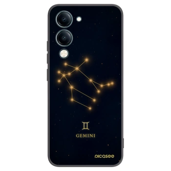 Picasee silikonowe czarne etui na Vivo Y29s 5G - GEMINI
