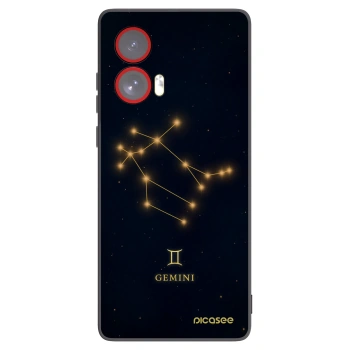 Picasee silikonowe czarne etui na Motorola Edge 50 Fusion - GEMINI