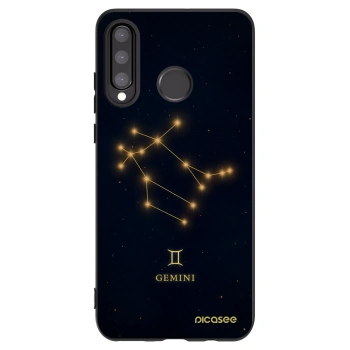 Picasee silikonowe czarne etui na Huawei P30 Lite - GEMINI