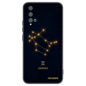 Picasee silikonowe czarne etui na Huawei Nova 5T - GEMINI
