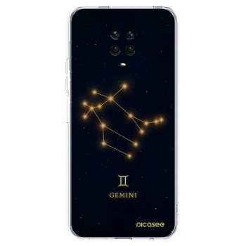 Picasee silikonowe przeźroczyste etui na Xiaomi Redmi Note 9 Pro - GEMINI