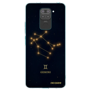 Picasee silikonowe czarne etui na Xiaomi Redmi Note 9 - GEMINI