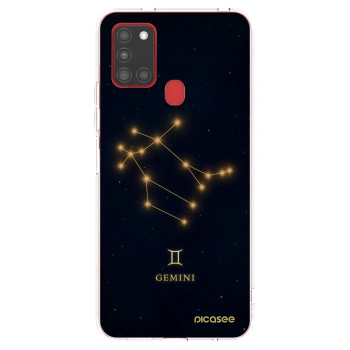 Picasee silikonowe przeźroczyste etui na Samsung Galaxy A21s - GEMINI