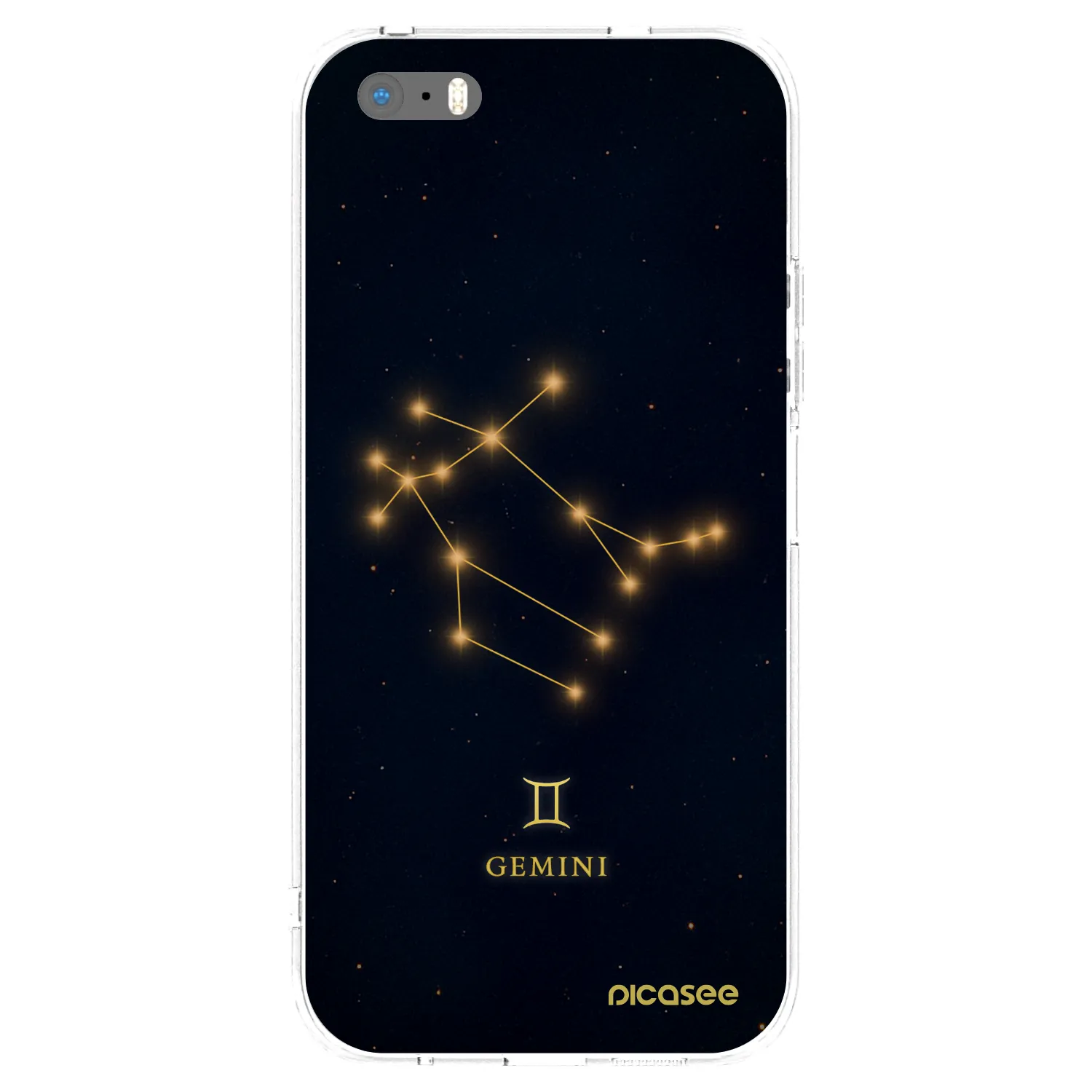 Picasee silikonowe przeźroczyste etui na Apple iPhone 5/5S/SE - GEMINI