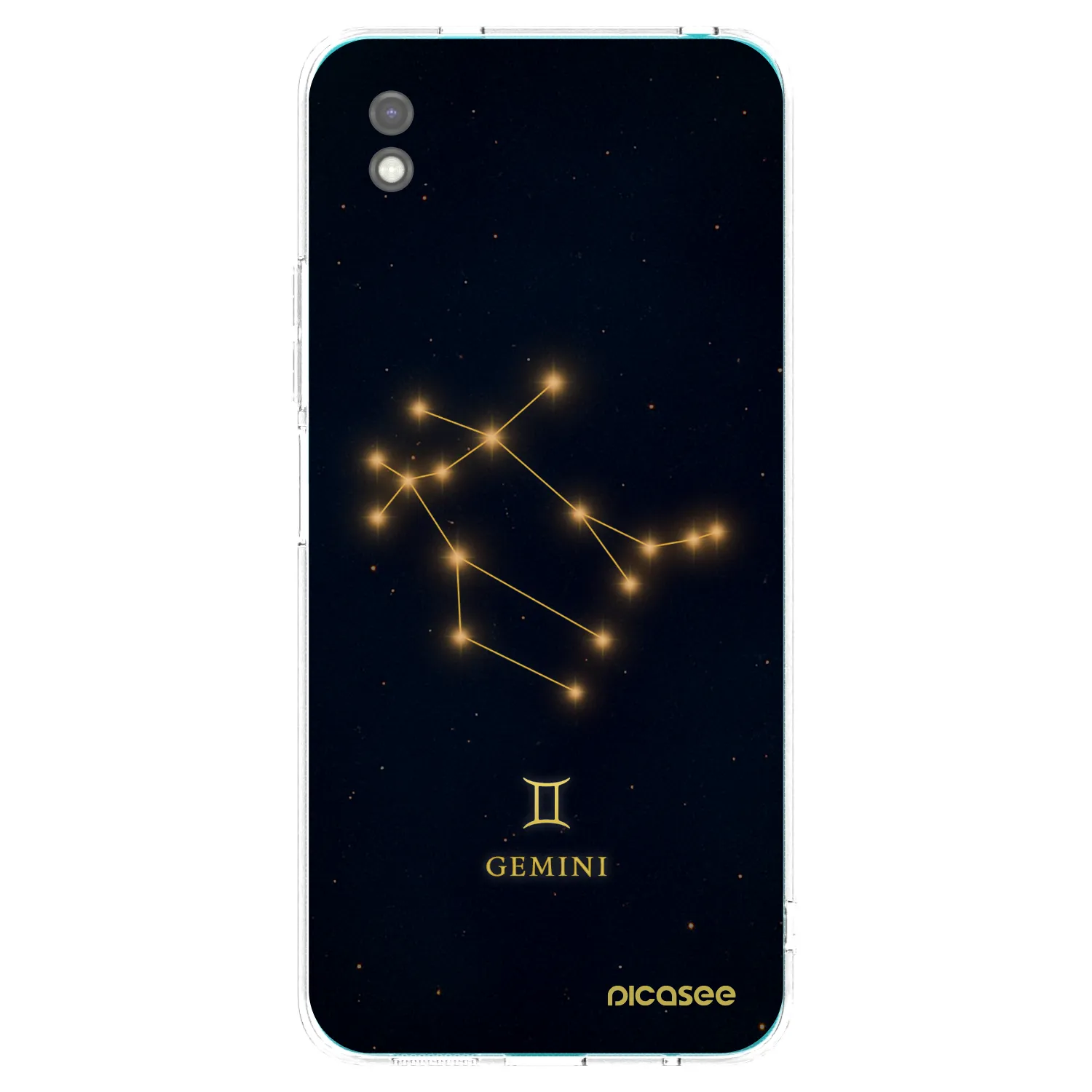 Picasee silikonowe czarne etui na Xiaomi Redmi 9A - GEMINI