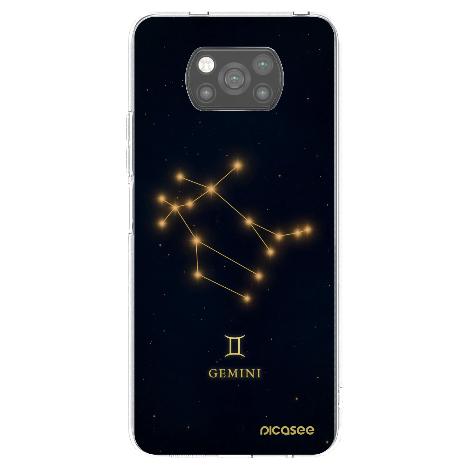 Picasee silikonowe czarne etui na Xiaomi Poco X3 - GEMINI