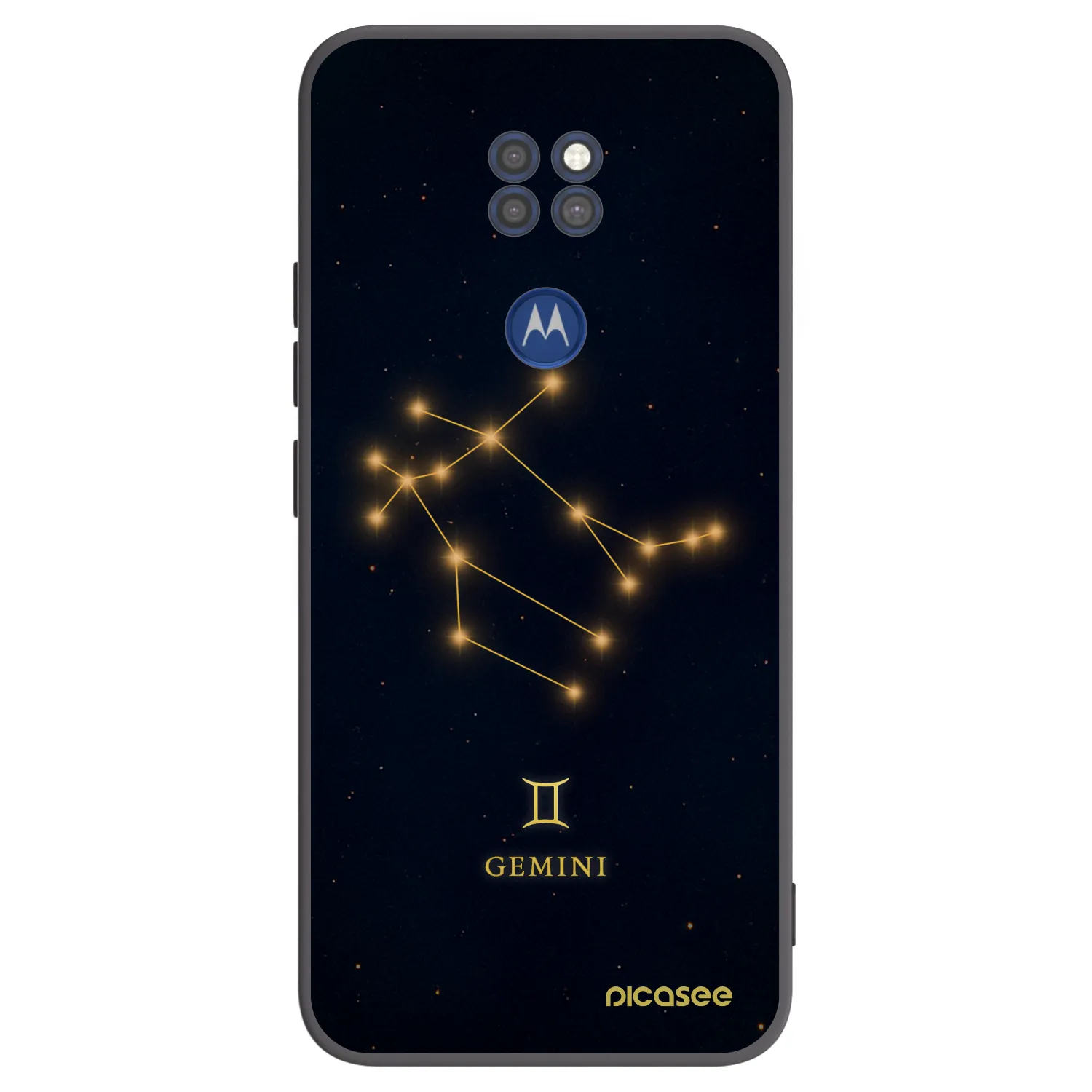 Picasee silikonowe czarne etui na Motorola Moto G9 Play - GEMINI