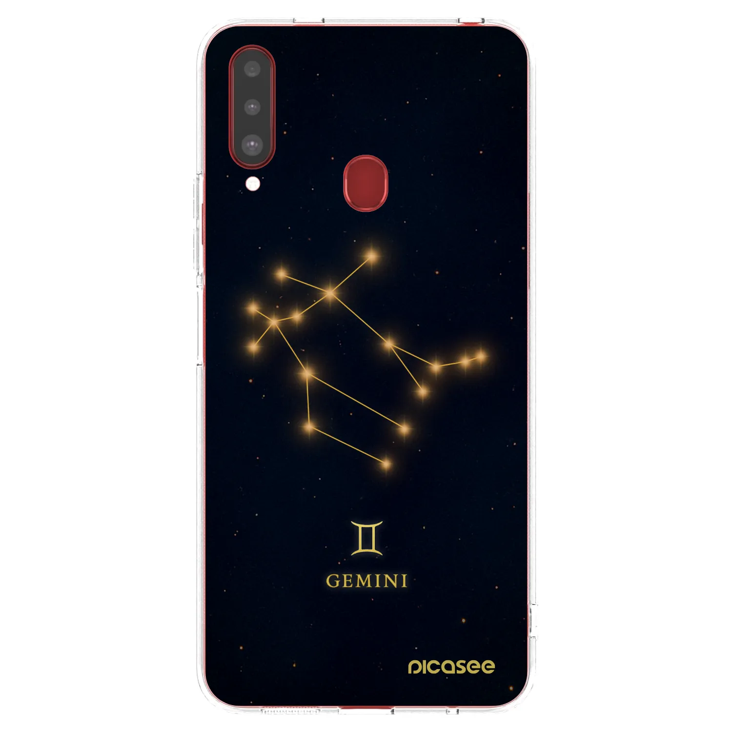 Picasee silikonowe przeźroczyste etui na Samsung Galaxy A20s - GEMINI